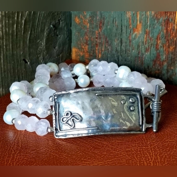 RARE Silpada Sterling Silver & Pearl Bracelet - Picture 11 of 13